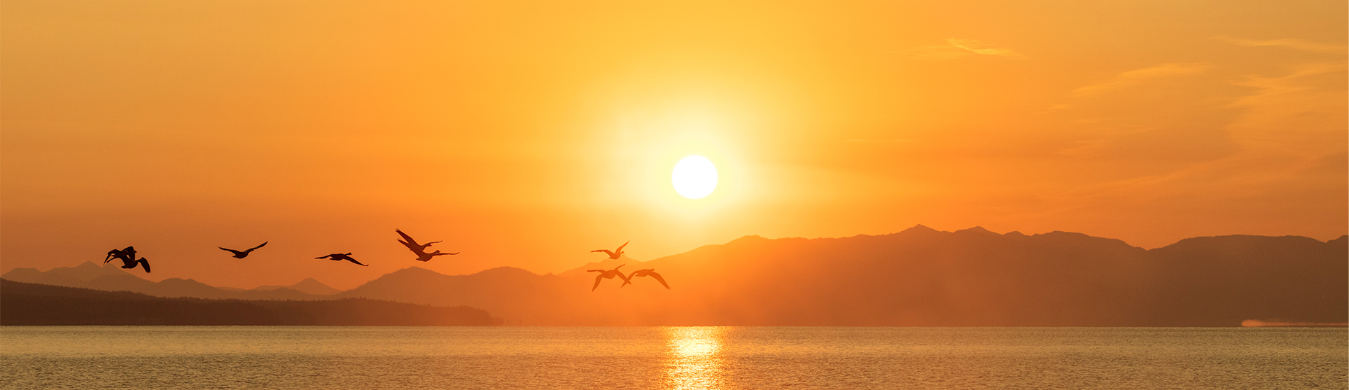 Sunrise over a peaceful lake
